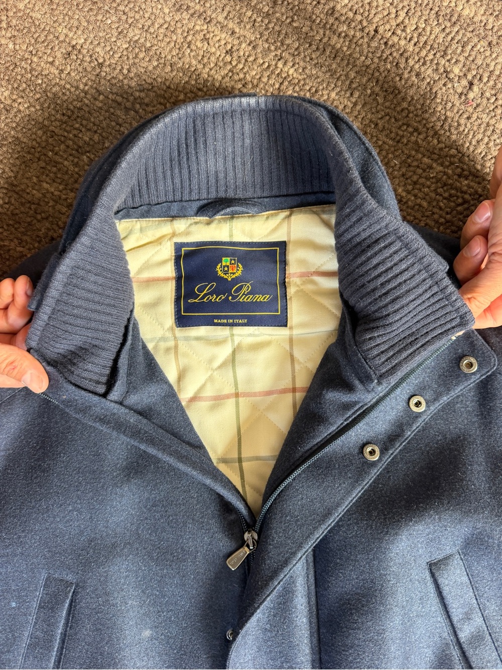 Loro Piana Navy Wool Field Jacket | Made in Italy | Men’s XL